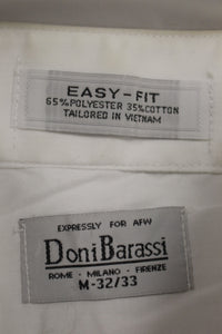 DoniBarassi Easy Fit Long Sleeve Button Up Dress Shirt - White - Medium 32/33 - Used