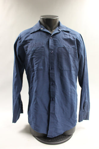 Durable Press Long Sleeve Work Shirt - Size Medium - Blue - Used