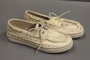 Sperry Womens Canvas Top-Sider Shoe. Size: 3M, Tan