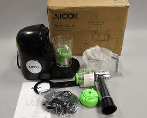 Aicok Slow Masticating Juicer - AMR521 - Black - New