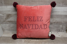 Load image into Gallery viewer, Feliz Navidad Pink Pillow Décor -New