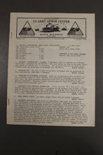 Load image into Gallery viewer, US Army Armor Center Daily Bulletin Official Notices, Year: 1969
