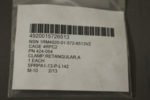 Rectangular A Clamp, NSN 4920-01-572-6513, P/N 424-054, New!