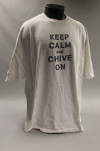 Load image into Gallery viewer, Keep Calm and Chive On Chive Teas Men&#39;s T Shirt -Grey -3XL -Used