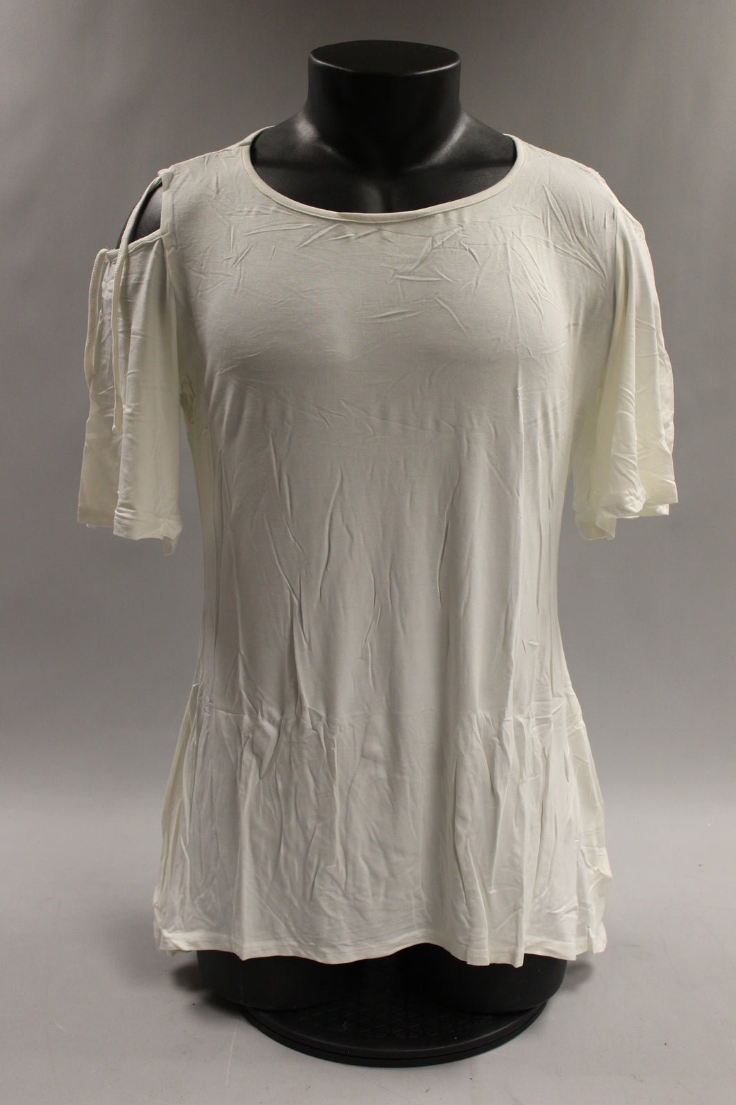 Zeagoo Women's Cut Out Shoulder A Line Tunic Top Size XL -White -New