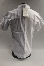 Load image into Gallery viewer, Hemiks Unisex Split Color Long Sleeve Shirt Size S -White/Striped -New