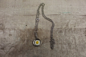 Egg In Frying Pan Necklace With 19" Chain For Cook Chef Food Lover -Silver -Used