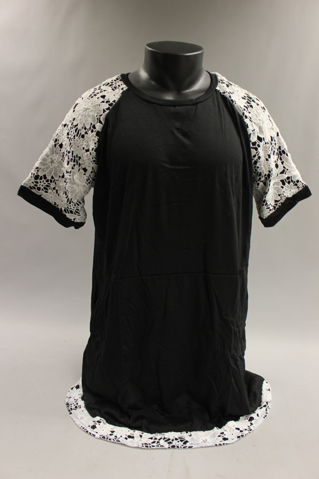 Meaneor Women's Casual Short Sleeve Pullover Dress Size S XXL -Black/White -New