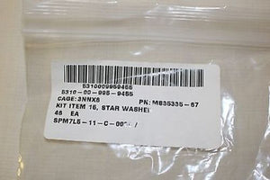 Star Washers, Pack of 48, NSN 5310-00-995-9455, P/N M835335-67, MS35335-67, NEW!