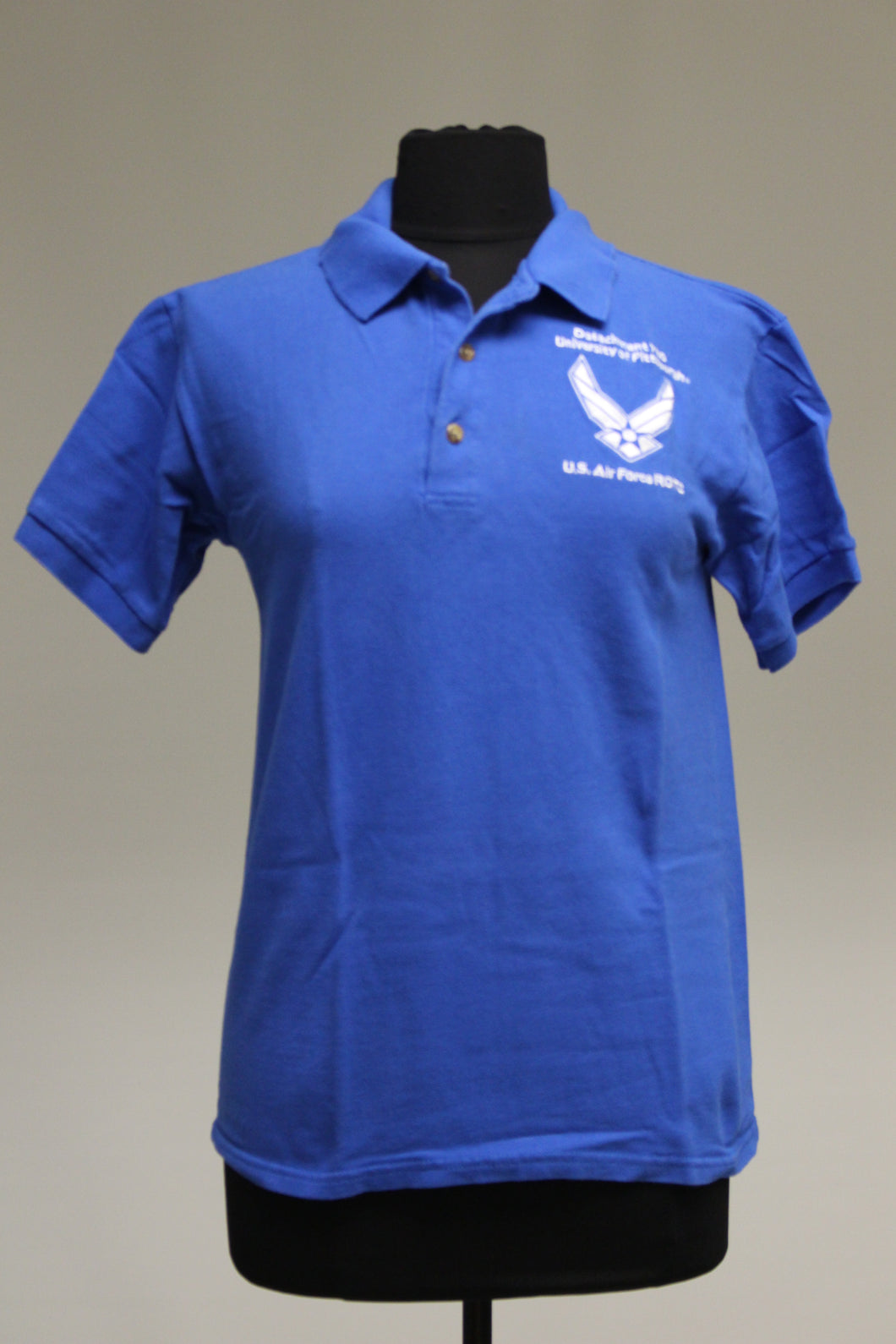 University of Pittsburgh US AF ROTC Polo Shirt, Small, Royal Blue