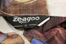 Load image into Gallery viewer, Zeagoo Women&#39;s Face Spread Long Sleeve Shirt - Medium -New