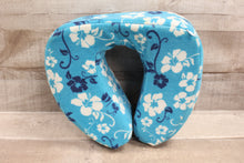 Load image into Gallery viewer, Ultra Soft Cabeu Floral Neck Pillow -Blue/White -Used