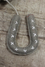 Load image into Gallery viewer, Wondershop By Target Pompom Mini Holiday Stocking With Initial Charm Grey -New