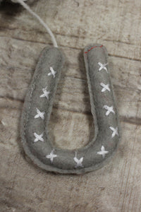 Wondershop By Target Pompom Mini Holiday Stocking With Initial Charm Grey -New