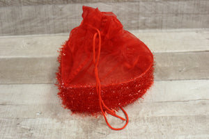 Valentines Day Heart Drawstring Bag -New