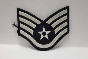 AF Air Force Embroidered Chevron Staff Sergeant E-5, Large, 4",
