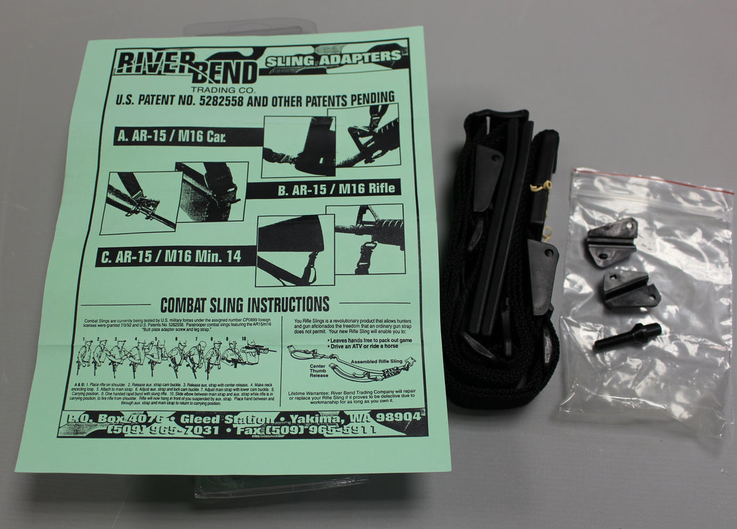 River Bend Firearm Rifle Sling Adapter - AR-15 / M16 - Black - New