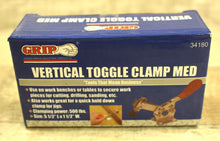 Load image into Gallery viewer, GRIP Vertical Toggle Clamp Med - Clamping Power 500 lbs. - Size: 5 1/2&quot; L x 11/2&quot; W - New
