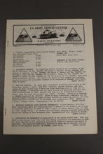 Load image into Gallery viewer, US Army Armor Center Daily Bulletin Official Notices, Year: 1969