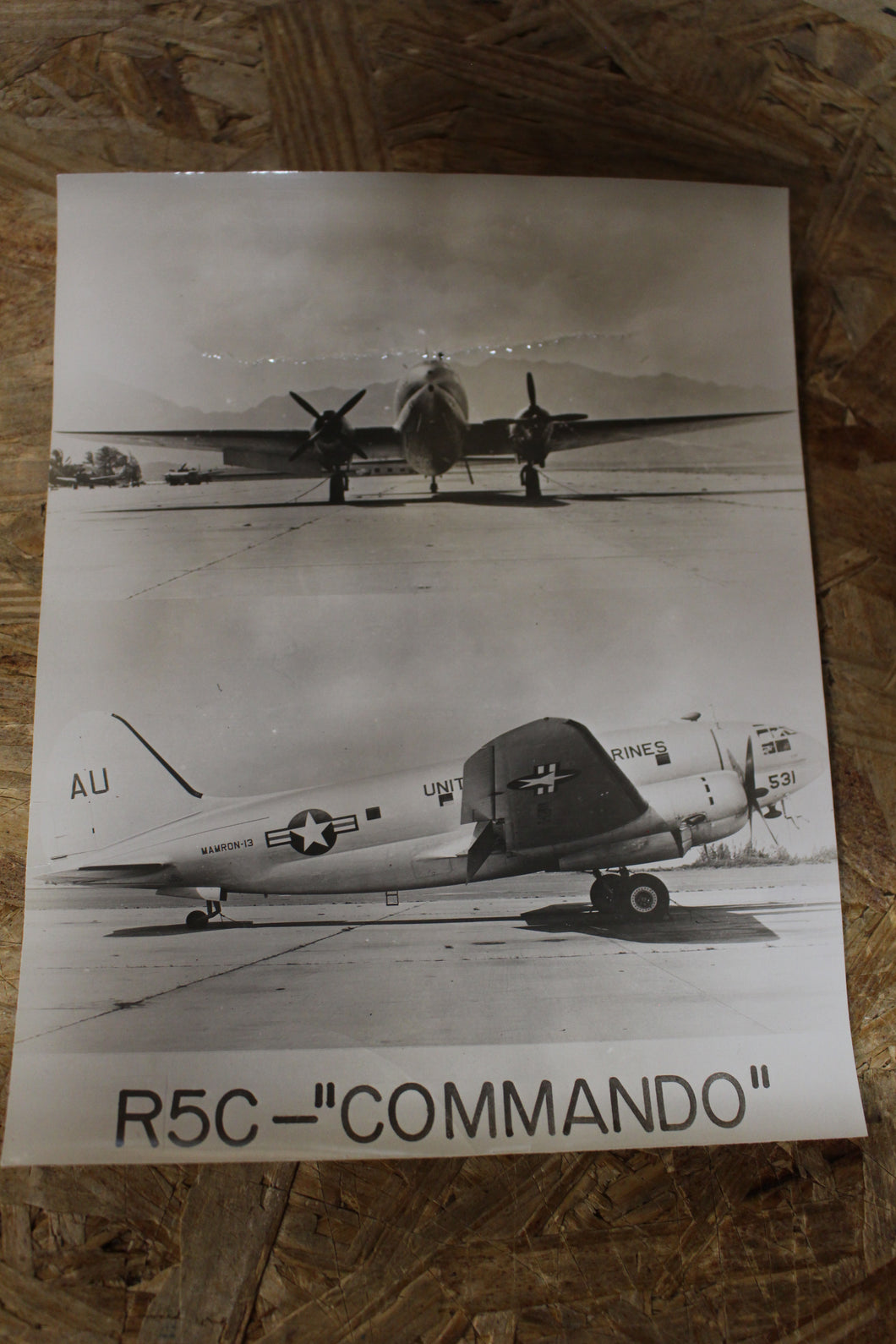 Vintage Authentic and Original WW2 Photo R5C Commando Plane -Used