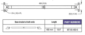 Southco Click Folding Lid Stay, Hatch Support with Mounts