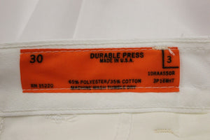 Men's Medical & Dental Personnel Uniform Trousers, 30x34, White, New