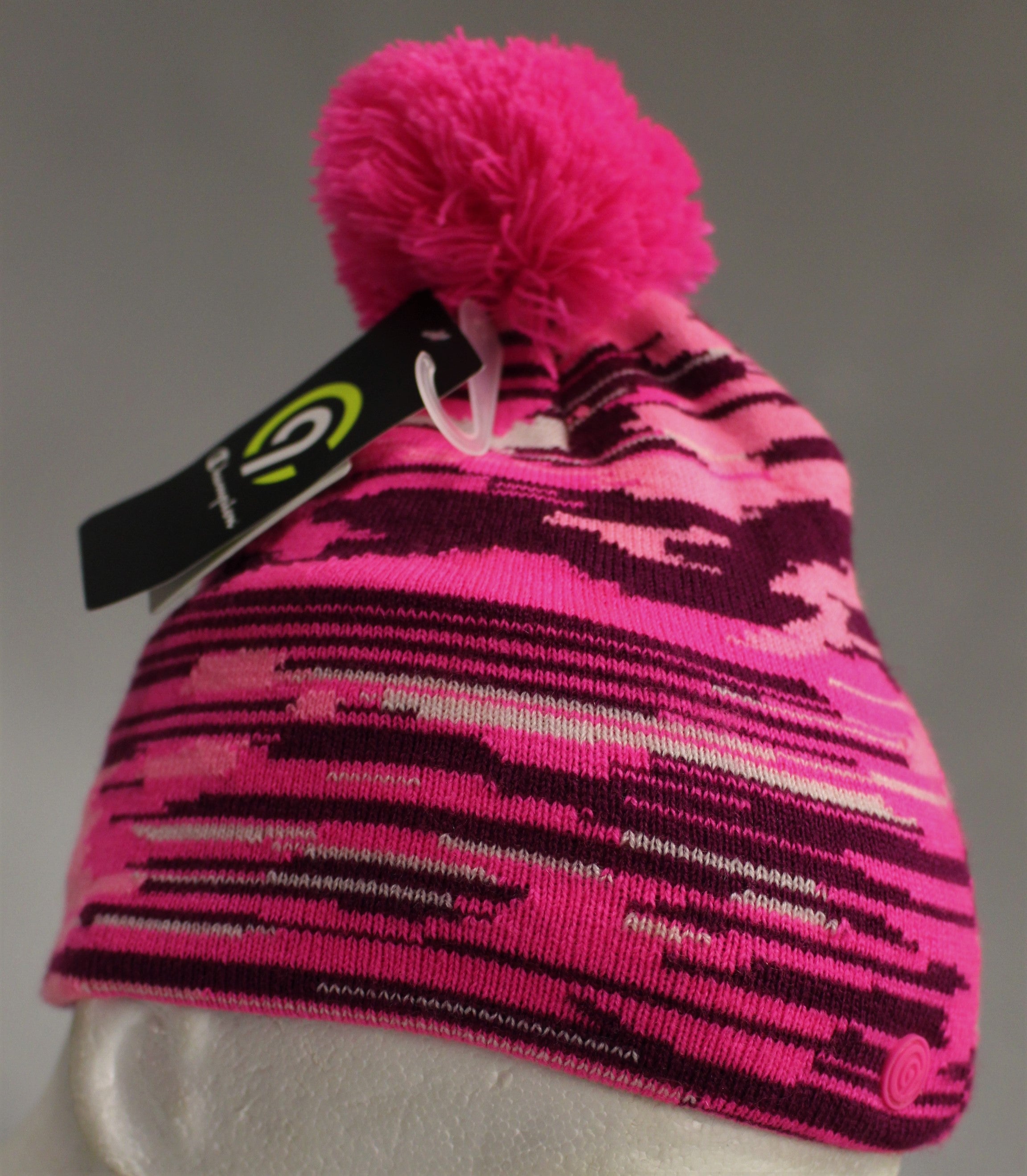 C9 Champion Girls\' Pattern Knit Beanie with Pom - One Size - Pink - Ne –  Military Steals and Surplus