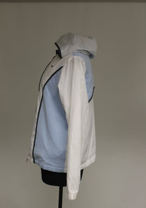 NIKE Womens Zip Up Jacket, Large (12 - 14), White/Blue