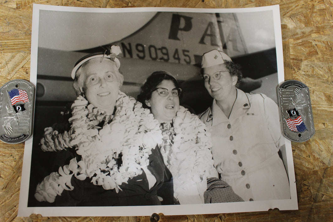 Vintage Authentic and Original Photo Woman Posing In Front Of Plane -Used