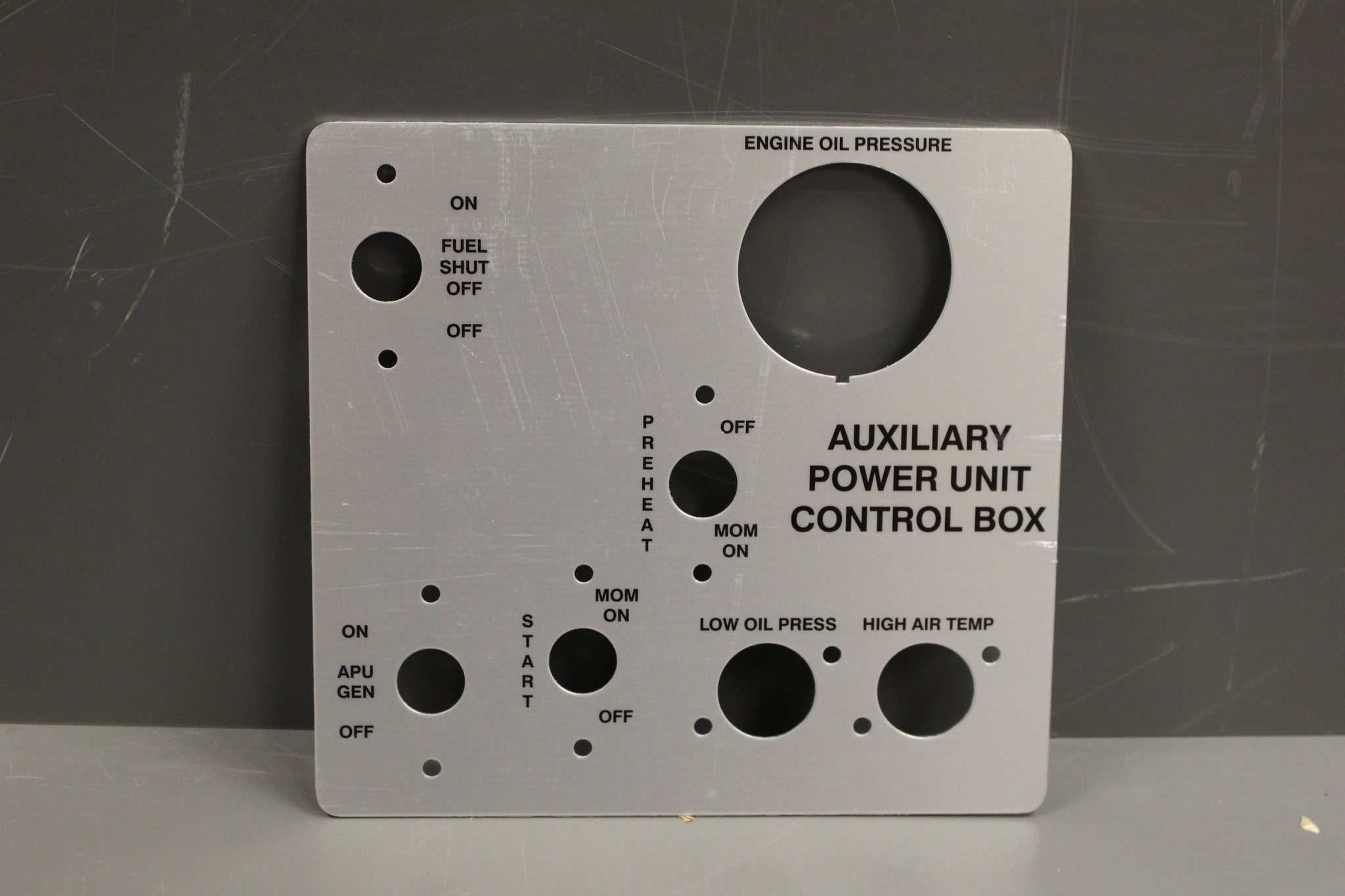 M88 Auxillary Power Unit Control Panel Identification Plate, 9905-01-0 ...