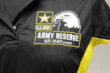 Load image into Gallery viewer, U.S. Army Reserve Black &amp; Yellow Polo, Small