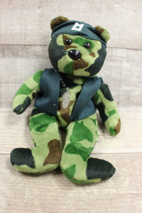 Celebrity Bears Military Bear Collectible Toy -Camouflage -Used