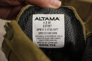 Altama Gore-Tex Army Combat Boots, Size: 4.5W, 8430-01-632-2507, Coyote, New