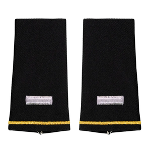 U.S. Army O-2 1st Lieutenant Epaulets - Large - Black - New