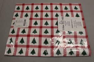 Urban Villa Premium Cotton Christmas Tree Plaid Table Runner - 72" x 14" - New