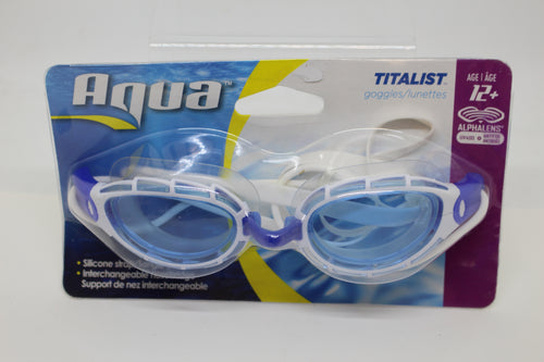 Aqua Titalist Swim Goggles, 21515GLTS, Age 12+, New!
