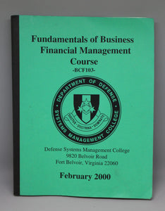 DoD Fundamentals of Business Financial Management Course, BCF103, Feb 2000