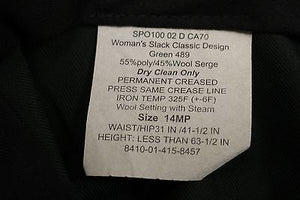 DSCP Women's Slack Classic Design, Size: 14MP, NSN: 8410-01-415-8457