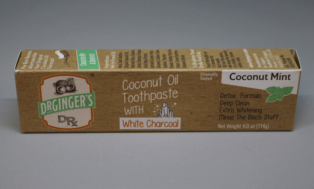 Dr. Ginger Activated White Charcoal Toothpaste - 4oz - New