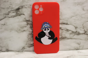 iPhone 11 Pro Max Extra Soft Protection Panda Design Case -Red -New