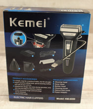 Load image into Gallery viewer, Kemei Multifunction 3 in one Rechargeable Shaver Hair Clipper Nose Trimmer - New