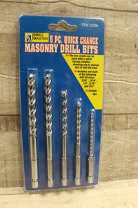 Drill Master 5-Piece Quick Change Masonry Drill Bit -New