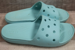 Croc Slides - Womens Size 7 Mens Size 5 -Blue -Used