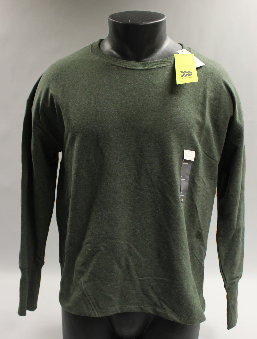 Women's Olive Green Long Sleeve All In Motion Top Large