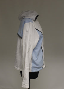 NIKE Womens Zip Up Jacket, Large (12 - 14), White/Blue