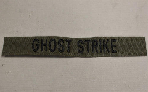 Ghost Strike Name Tape - OD Webbing Black Thread - 7.5