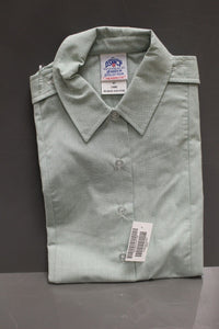 DSCP US Army Woman's Green Tuck In Dress Shirt - 16R - 10-01-414-7116 - New!