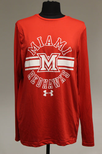Nike Heat Gear Miami Redhawks Under Armor Long Sleeve T-Shirt - Medium - Used