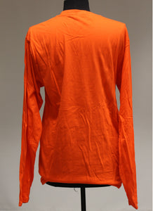 Port & Company Bright Orange Long Sleeve T-Shirt, Size: Medium