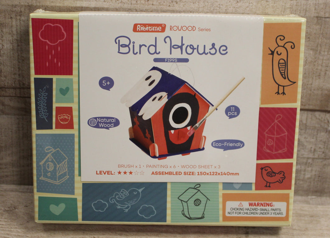 Robo Time RoWood F199 3D Bird House - Wood - 11 Piece - New